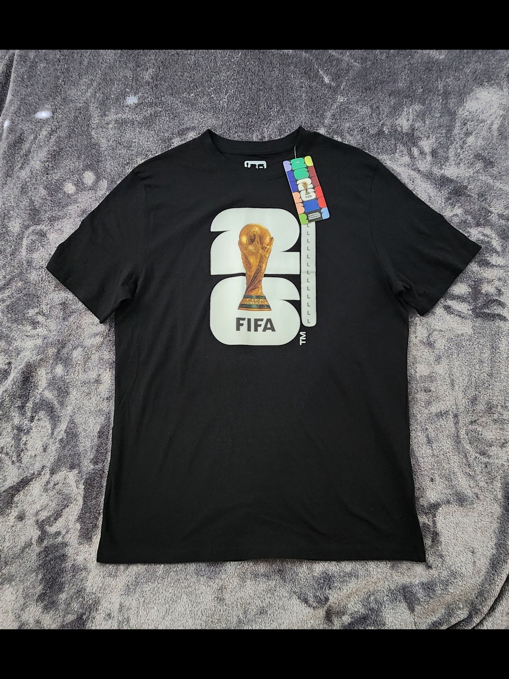 2026 FIFA World Cup Trophy Black Graphic Tee - Men - Large